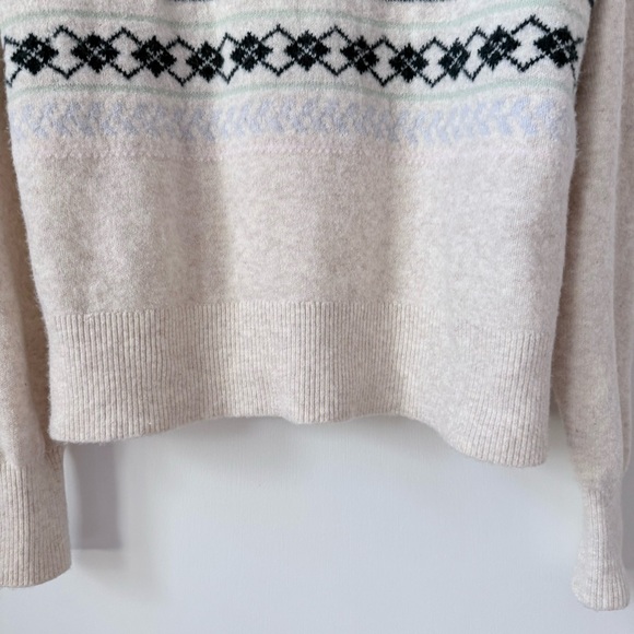 Victoria's Secret PINK SKI CLUB Heather Oatmeal Beige Crewneck Sweater Jumper - Picture 5 of 10